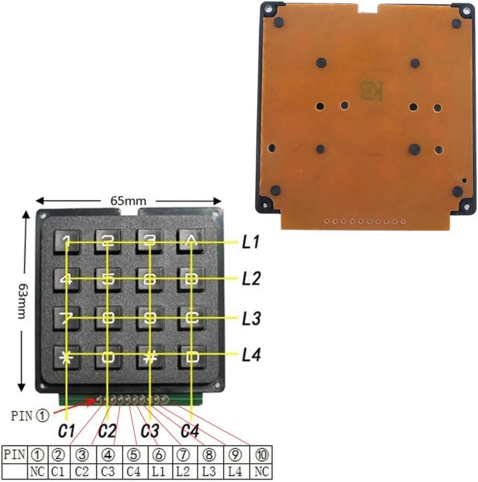 4x4 Matrix Membrane Keypad 16  - đánh giá và giá Arduino Kit
