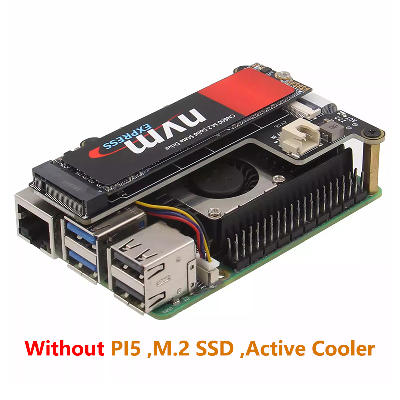 Raspberry Pi 5 PCIE M.2 NVMe P - đánh giá và giá Pi 5 Case