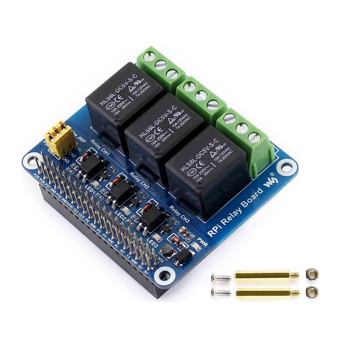 Waveshare 5V 3-Channel Relay M - đánh giá và giá Raspberry Pi Kit