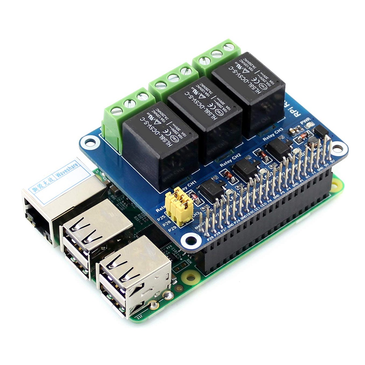 Waveshare 5V 3-Channel Relay M - đánh giá và giá Raspberry Pi Kit
