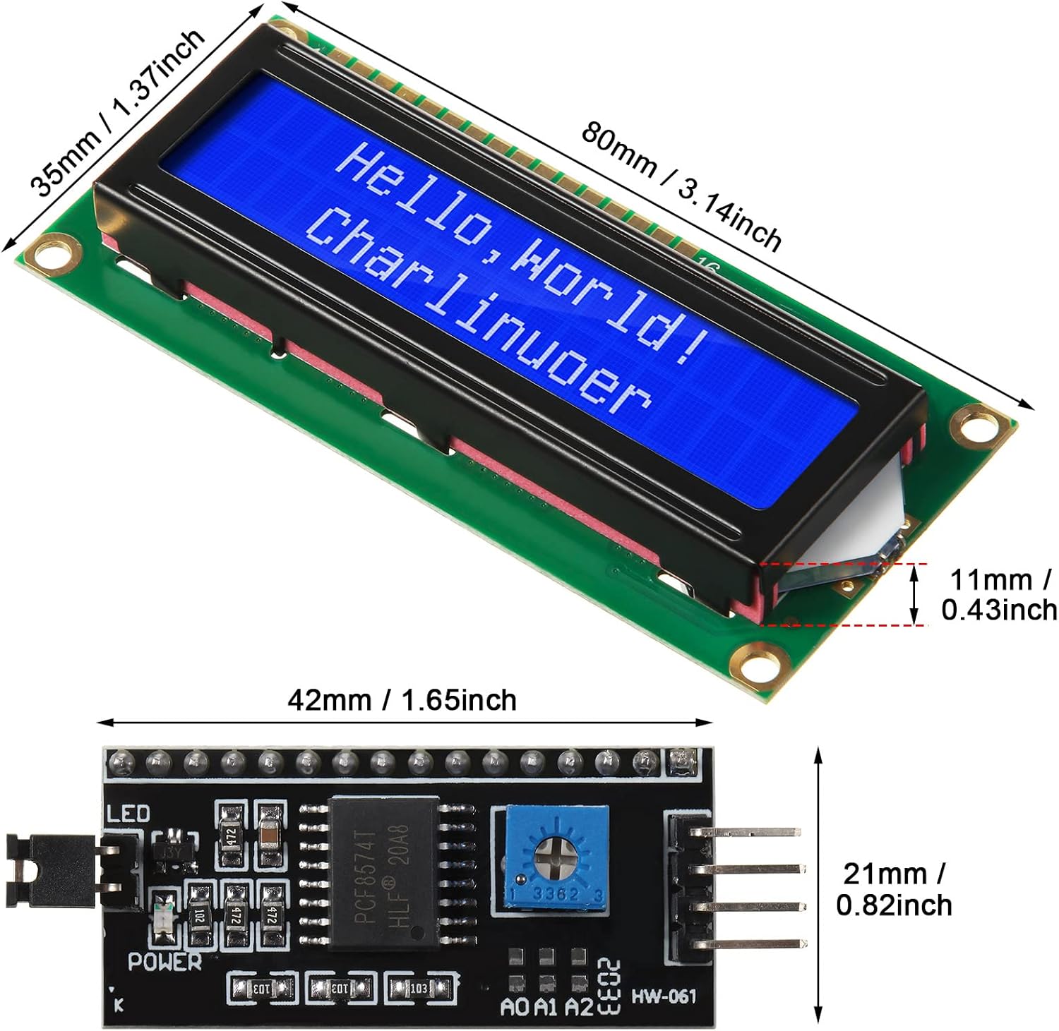 1Set 1602 LCD 20*4 Blue Screen - đánh giá và giá Pi Display