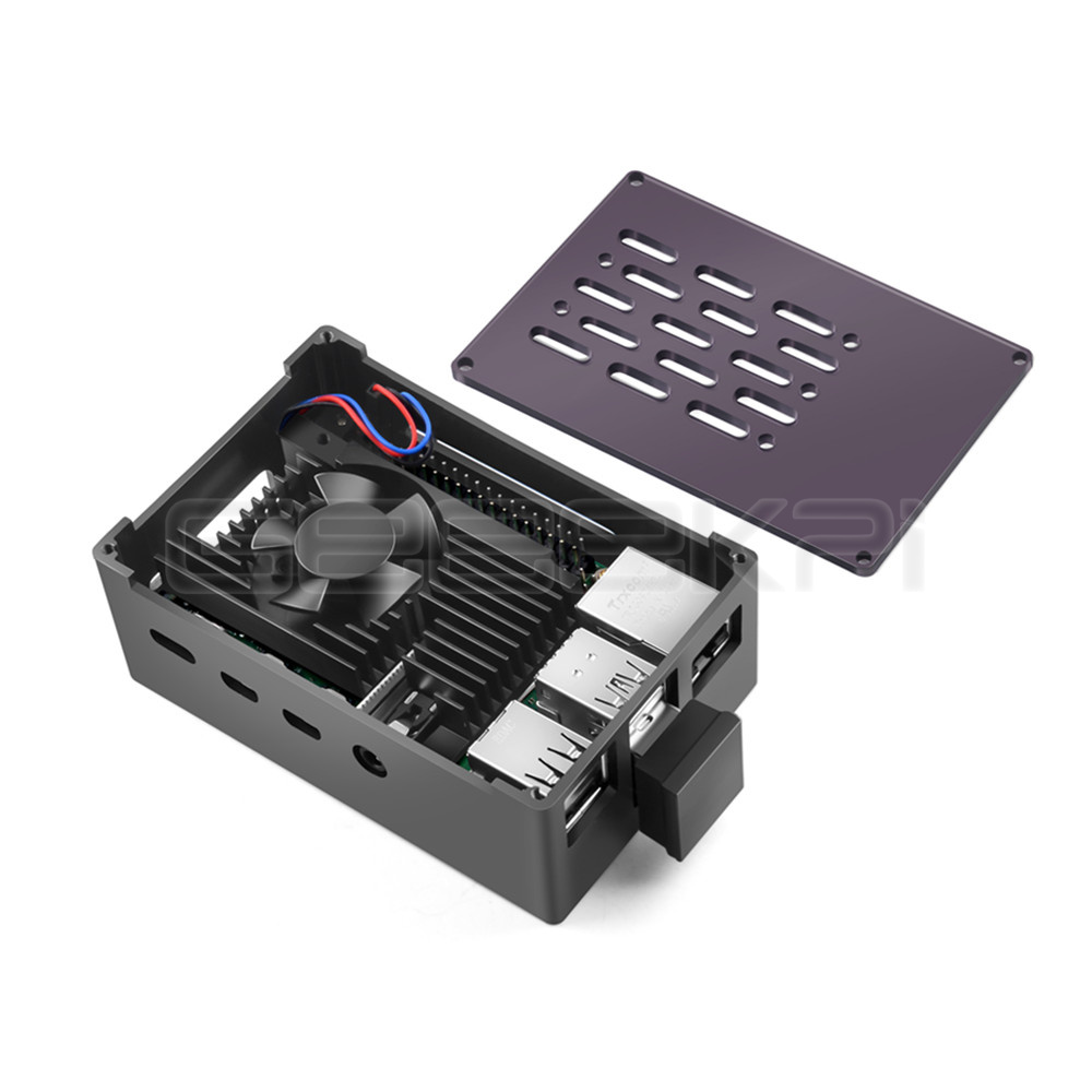 GeeekPi Nhôm Gạch Ốp Lưng Vỏ Đ - đánh giá và giá Pi 4 Case