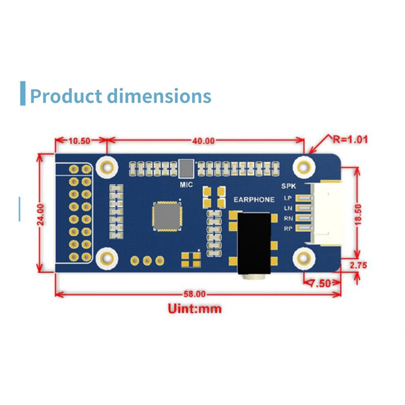 WM8960 For Raspberry Pi 5/7 In - đánh giá và giá Pi Display